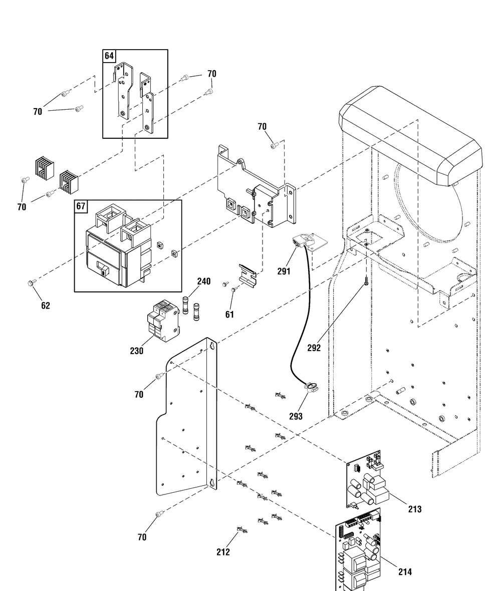 Circuit Board And Breaker Group Diagram and Parts List for 071094-01  Briggs and Stratton Generator